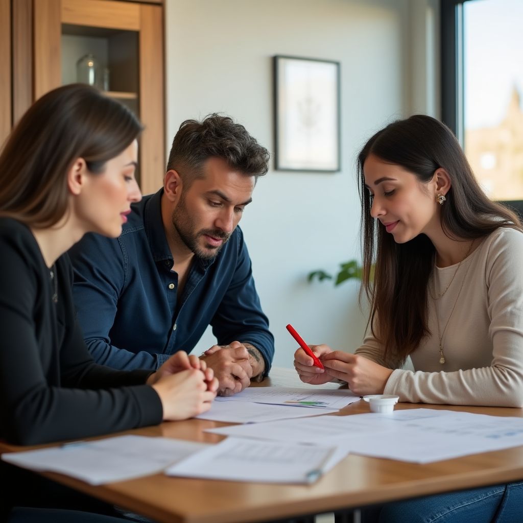 Personas analizando opciones de inversión