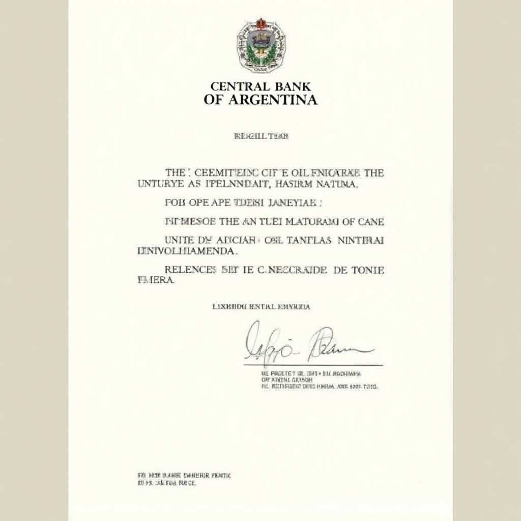 Reconocimiento del Banco Central